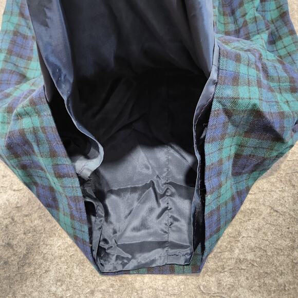 VTG Pendleton Womens 12 Pleated Midi Skirt Black Watch Tartan Plaid Virgin Wool - Picture 14 of 16